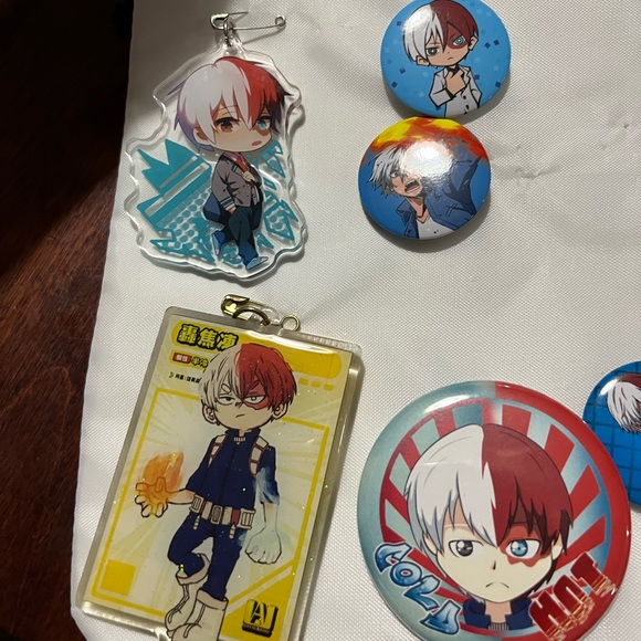 My Hero Academia Todaroki Pin + Charm LOT - Picture 4 of 5